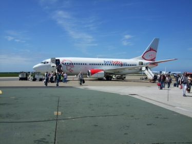 Plane at Newquay airport